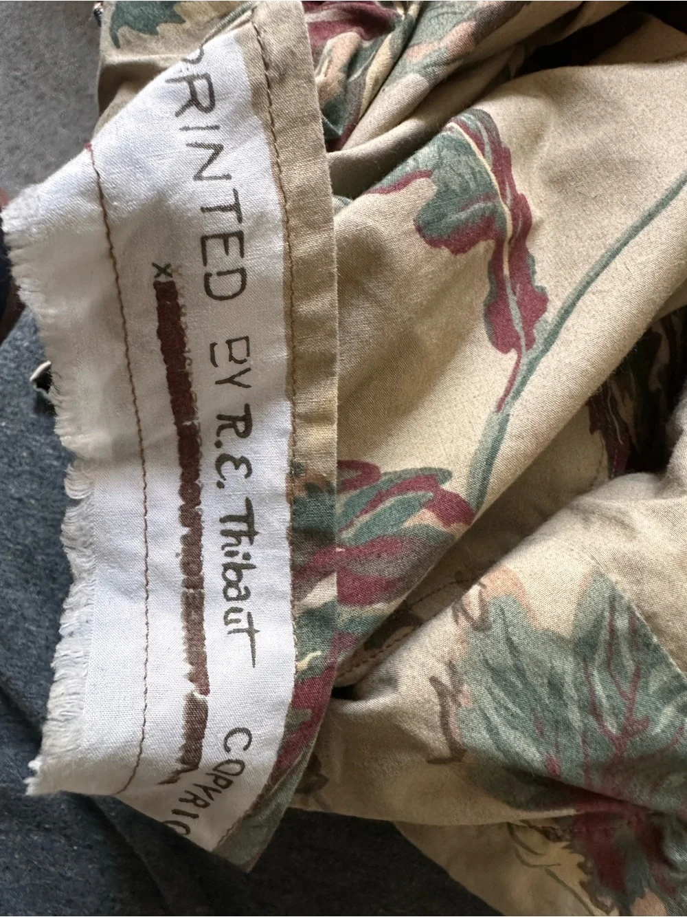 Vintage/Handcrafted Tapestry Shoulder Bag-Made with R.E Thibaut Designer Textile